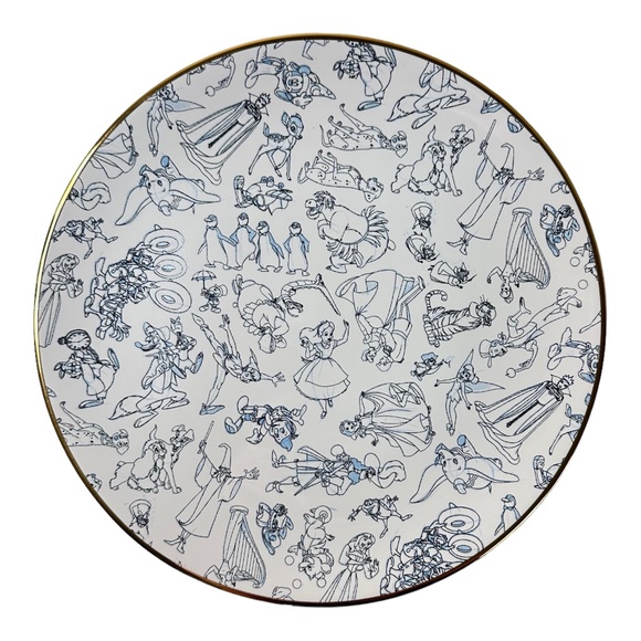 Disney Ink & Paint Character Sketch 10.5" Ceramic Plate Splash Mountain - Picture 1 of 1